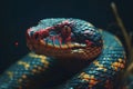 close up of a snake. Generative AI