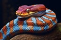 close up of a snake. Generative AI