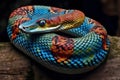 close up of a snake. Generative AI