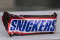 Close Up Snicker Candy Bar At Amsterdam The Netherlands 25-4-2023