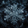 a close up of a snowflake