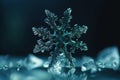 a close up of a snowflake on a table