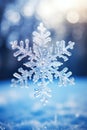Close-up of Snowflake on Table