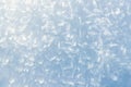 Close-up snowflakes snow abstract surface background on cold frost sunny winter day. Detail snow flakes frosty hoarfrost Royalty Free Stock Photo