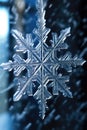 close-up of snowflakes on a windowpane