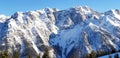 Snowy mountain Dolomiti landscape