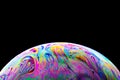 Close Up Of Soap Bubble. Concept for Planet and Globe Royalty Free Stock Photo