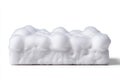 Close-up of soapy foam on a white sponge against clean background Royalty Free Stock Photo