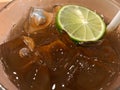 Close up of soft drinks Royalty Free Stock Photo