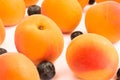 Close Up on Soft Fresh Apricot and Blueberries