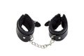 Closeup of bondage leather handcuffs