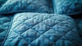 Textured Teal Quilted Fabric Background Royalty Free Stock Photo