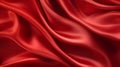 Close up of a soft Satin Texture in red Colors. Elegant Background.