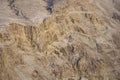 Close up of soil at the rock mountain. Land surface. Rocks of the hills in Judean desert, Israel. National park, ecology. Lifeless Royalty Free Stock Photo