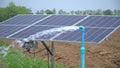 Solar panel for groundwater pump in agricultural field during drought by El Nino phenomenon