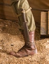Close-up of a soldier with a knife Royalty Free Stock Photo