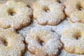 Close up of some homemade canestrelli biscuits Royalty Free Stock Photo