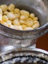 A close up of some kernels getting ready to be milled Royalty Free Stock Photo