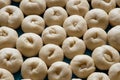 Close-up of some small homemade freshly fermented raw bread dough pulp