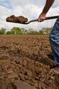 Close up of someone digging Royalty Free Stock Photo