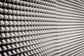 Close up Sound Absorption, noise reduction texture in recorder room ,with light flare Royalty Free Stock Photo