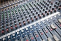 Close-up of sound mixing equipment in studio Royalty Free Stock Photo