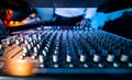 Close-up of a Sound Tech Board in Action Royalty Free Stock Photo