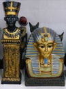 Souvenir Queen Nefertiti and Tutankhamun`s death masks, Cairo, Egypt Royalty Free Stock Photo