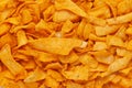 Close-up of Soya Chips crunchy and salty Indian Namkeen Full-Frame Background.