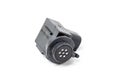 Close-up of a spare part for an air quality sensor car for replacement during repair or for sale at an auto-parsing