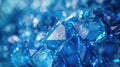 Close-up of sparkling blue gemstones