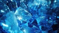 Close-up of sparkling blue gemstones