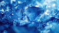 Close-up of sparkling blue gemstones