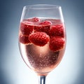 Close up of Sparkling Ros? Wine with Royalty Free Stock Photo
