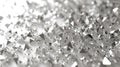 A close-up of sparkling silver crystals creating a visually striking, textured surface Royalty Free Stock Photo