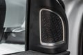 Close up speaker on car door. Royalty Free Stock Photo