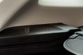 Close up speaker on car door. Royalty Free Stock Photo