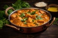 close-up of spices and ingredients for chicken tikka masala Royalty Free Stock Photo