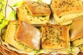 Close up of spicy bread rolls Royalty Free Stock Photo