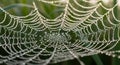 Spiderweb Dew Drops Morning Web with Water Droplets Royalty Free Stock Photo