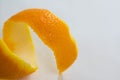 Close-up of spiral orange peel Royalty Free Stock Photo