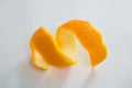 Close-up of spiral orange peel Royalty Free Stock Photo