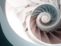 A close up of a spiral shaped object. AI generative image. Royalty Free Stock Photo