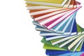 Close-up of spiral stack of books Royalty Free Stock Photo