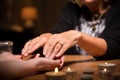 Close-up of spiritualistic seance Royalty Free Stock Photo