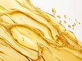 A close up of a splash of oil on a white surface Royalty Free Stock Photo