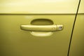 Close up on sport car door handle