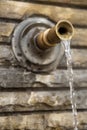 Close-up of the spout of a mountain fountain.