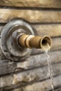 Close-up of the spout of a mountain fountain.