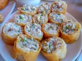 Close up of Spring rolls Asian appetizer dish Royalty Free Stock Photo